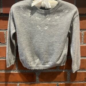 Mayoral Gray Kids Sweater with Floral Embroidery